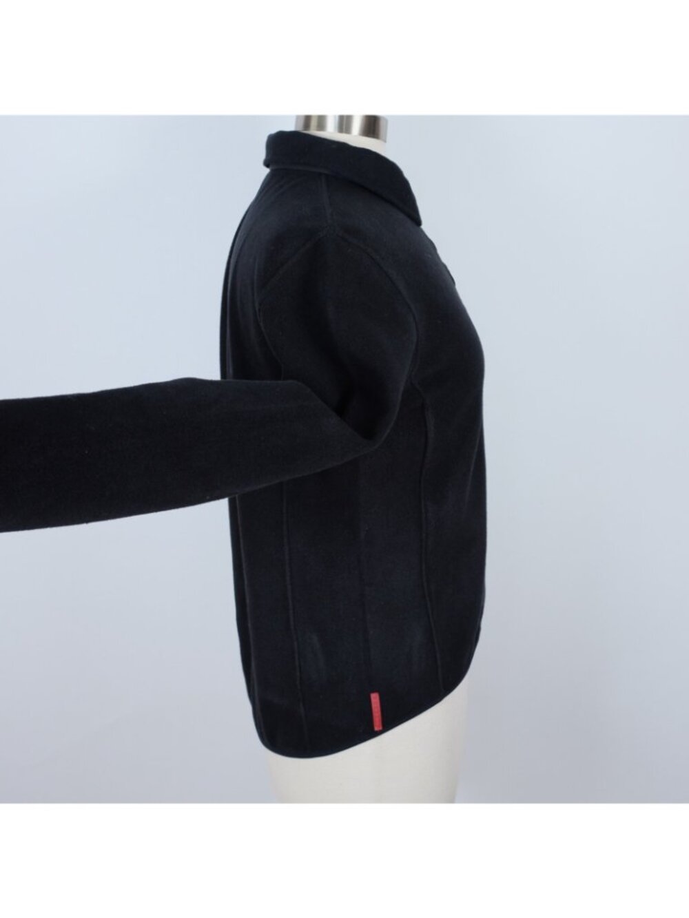 Y2K Prada Sport sz XL jacket fleece black zip front - Picture 8 of 11